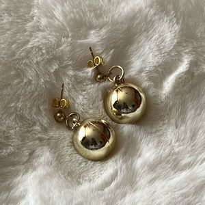 Handmade Small Holiday Ball Earrings